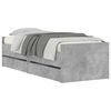 vidaXL Bed Frame without Mattress Concrete Grey 75x190 cm Small Single Small Single