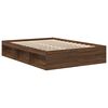 vidaXL Bed Frame without Mattress Brown Oak 140x190 cm
