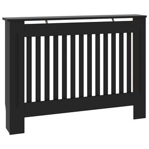 vidaXL Radiator Cover Black 112x19x81,5 cm Engineered Wood