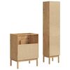 vidaXL Bathroom Furniture Set FLORO 2 pcs Wax Brown Solid Pine Wood
