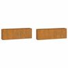 vidaXL Wall Planters 2 pcs Rusty Corten Steel 53x10x17 cm