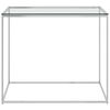 vidaXL Coffee Table Silver 50x50x43 cm Stainless Steel and Glass