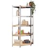 vidaXL 5-Layer Shelves 3 pcs Silver Steel&Engineered Wood