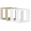 vidaXL Wall Cube Shelves 4 pcs White and Sonoma Oak 30x15x30 cm