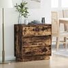 vidaXL Bedside Cabinet Smoked Oak 71 x 34.5 x 75 cm Engineered wood