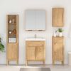 vidaXL Bathroom Cabinet with Drawer FLORO Wax Brown 35 x 30 x 90 cm