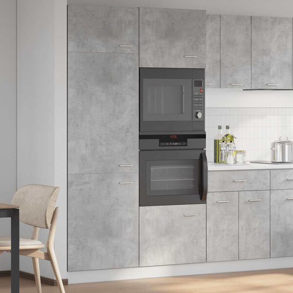 vidaXL Refrigerator Cabinet Lyon Concrete Grey 60x57x207 cm Engineered Wood