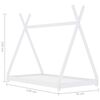 vidaXL Kids Bed Frame White Solid Pine Wood 70x140 cm