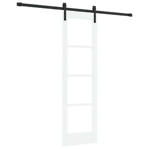 vidaXL Sliding Door ORKDAL White and Black 61 x 198.5 cm