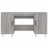 vidaXL Desk Grey Sonoma 140x50x75 cm Engineered Wood
