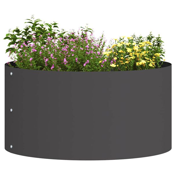 vidaXL Garden Planter 5 pcs Black 40 x 40 x 20 cm Cold-rolled Steel