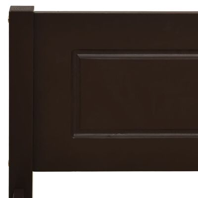 vidaXL Bed Frame Solid Pinewood Dark Brown 120x200 cm