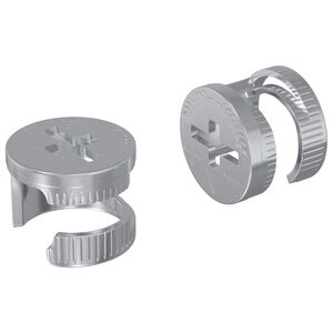 vidaXL Cam Lock Nuts 2 pcs Silver 12 x 10 mm Steel