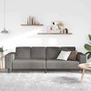 vidaXL Sofa with Cushion Light Grey 250 x 77 x 76 cm Corduroy Fabric