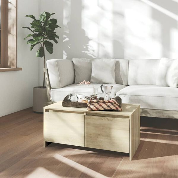 vidaXL Coffee Table Sonoma Oak 90x50x41.5 cm Engineered Wood