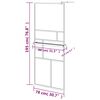 vidaXL Walk-in Shower Wall with Shelf Black 80x195 cm ESG Glass&Aluminium