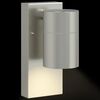 vidaXL Outdoor Wall Light Silver 6.5 x 10.5 x 16 cm Stainless steel