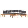 vidaXL Garden Sofa Set 3 pcs Brown and Grey