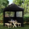 vidaXL Party Tent Folding Black 200 x 200 x 306 cm Oxford Fabric