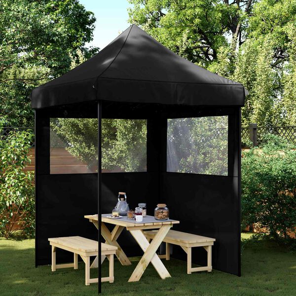 vidaXL Party Tent Folding Black 200 x 200 x 306 cm Oxford Fabric
