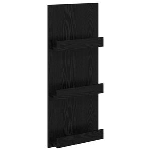 vidaXL Magazine Rack Black Oak 43 x 11 x 102 cm Engineered Wood