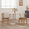 vidaXL Dining Chair 2 pcs Natural Solid Wood