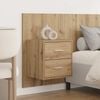 vidaXL Headboard with Cabinet 3 pcs Artisan Oak Engineered Wood