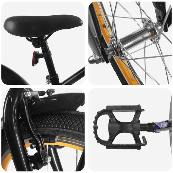 vidaXL Kids Bike 20'' for 6-11 Years Old Black