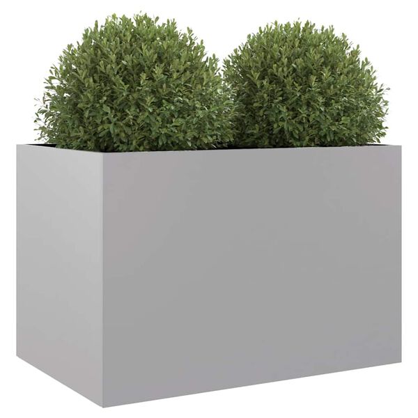 vidaXL Planter Silver 62x40x39 cm Galvanised Steel