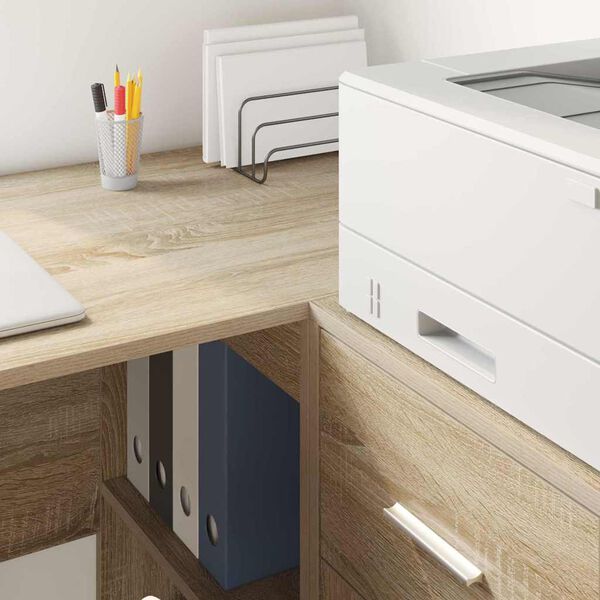 vidaXL Corner Desk with Drawer Sonoma Oak 102 x 88 x 75 cm