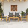 vidaXL 5 Piece Garden Lounge Set with Cushions Solid Wood Acacia