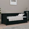 vidaXL Day Bed without Mattress Black 90x190 cm Single Solid Wood Pine