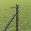 vidaXL Fence Post Grey 10 x 1.4 m (50 mm mesh) Steel and PVC