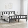vidaXL Bed Frame without Mattress Grey Solid Wood 120x200 cm