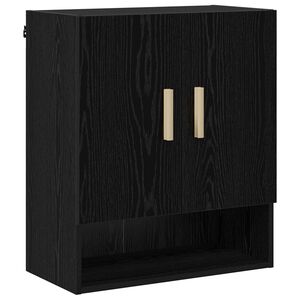 vidaXL Wall Cabinet Black Oak 60 x 31 x 70 cm Engineered Wood