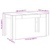vidaXL Dining Table Old Wood 140x74.5x76 cm Engineered Wood