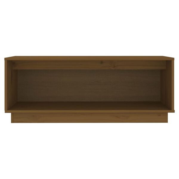 vidaXL TV Cabinet Honey Brown 90x35x35 cm Solid Wood Pine