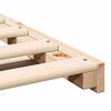 vidaXL Floor Bed Frame Brown 140 x 220 cm Solid pine wood