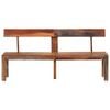 vidaXL Bench with Backrest 160 cm Grey Solid Wood Acacia