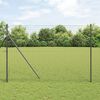 vidaXL Fence Post Other 52 pcs Grey 3.2 x 3.2 x 200 cm Steel