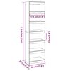 vidaXL Book Cabinet/Room Divider White 60x30x199.5 cm Solid Wood Pine