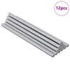 vidaXL Threaded Rod 12 pcs Silver 6 x 120 mm Steel