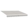 vidaXL Awning Replacement Fabric Light Grey and White 3 x 2.5 m