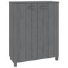 vidaXL Shoe Cabinet HAMAR Dark Grey 85x40x108 cm Solid Wood Pine