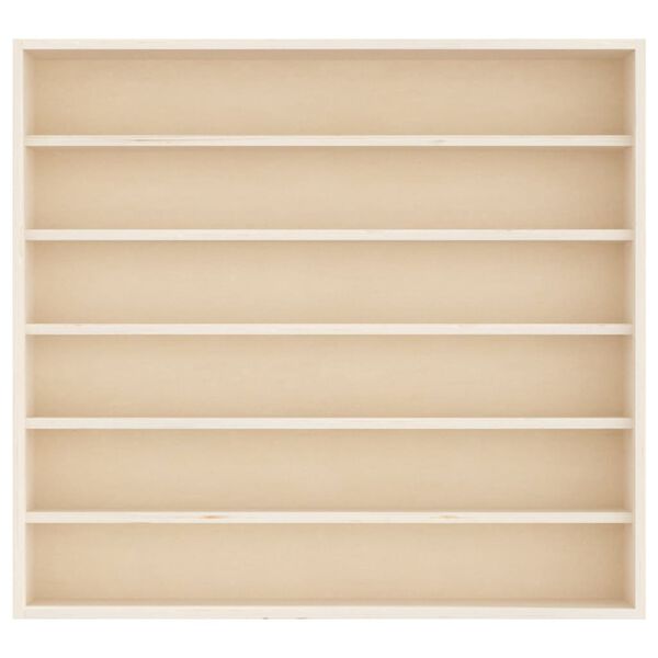vidaXL Wooden Collector's Display Case with 6 Shelves 60x8.5x55cm