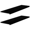 vidaXL Window Sills 2 pcs Brown Black 140x40x2 cm Solid Wood Oak