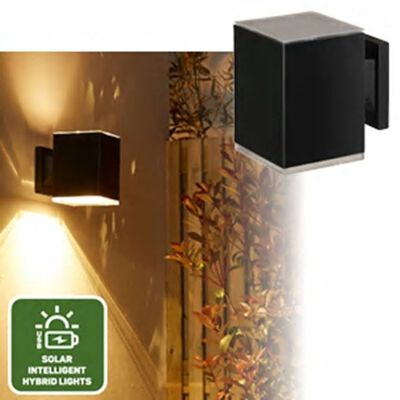 Luxform Intelligent Hybrid Solar LED Garden Light Maine Black