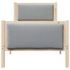 vidaXL Bed Frame with Headboard Light Grey 75 x 190 cm Fabric