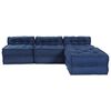 vidaXL Modular Sofa 4 pcs Indigo Fabric