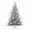 vidaXL Artificial Hinged Christmas Tree White 210 cm PE and PVC